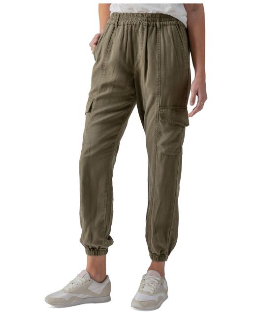 Sanctuary Green Rebel Relaxed Tapered Cargo Pants