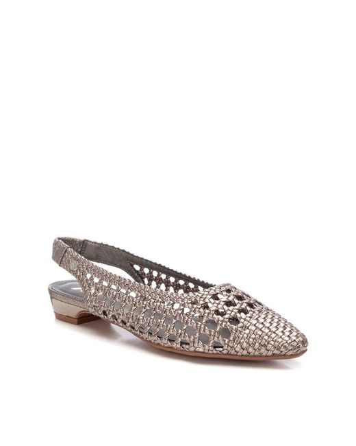 Xti Brown Slingback Flats