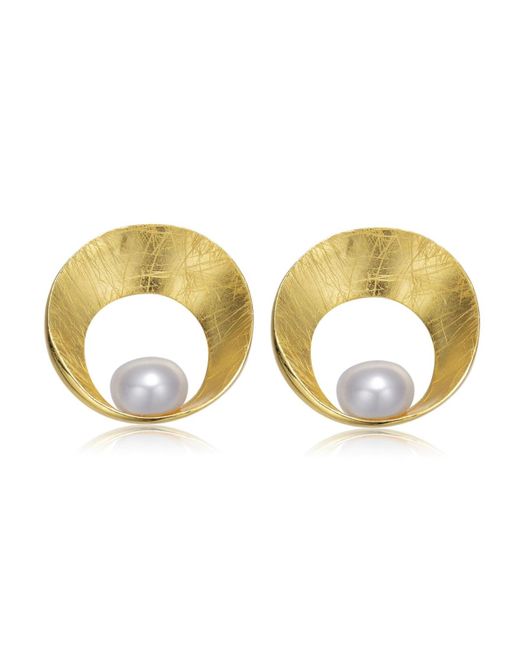 Genevive Jewelry Metallic Sterling Silver 14k Plated