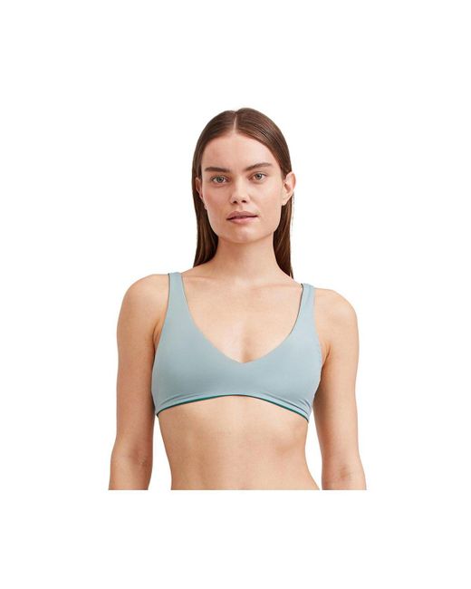 Gottex Blue Plus Size Solid V Neck Bikini Bra Swim Top