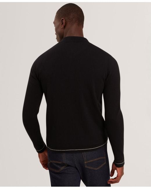 Ted Baker Black Point Collar Jacket for men