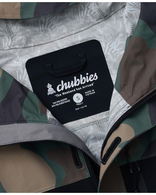 Chubbies Gray Shadowstorm Rain Jacket for men