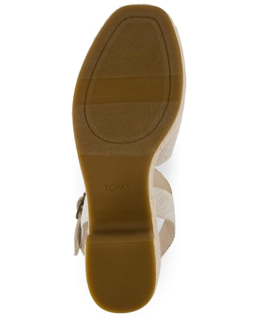TOMS Metallic Isla Peep Toe Sandals