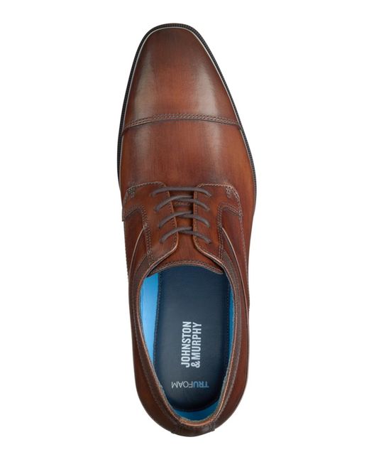 Johnston & Murphy Brown Gibbons Cap Toe Oxfords for men