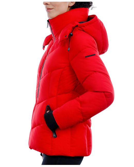 macys red puffer coat