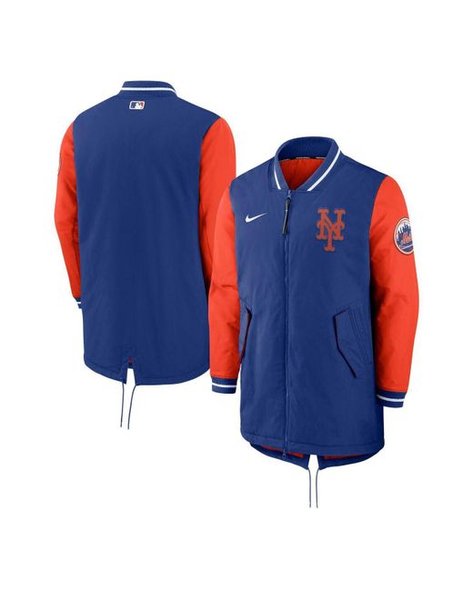 Nike Synthetic Royal New York Mets Dugout Performance Full-zip Jacket in Blue for Men - Lyst