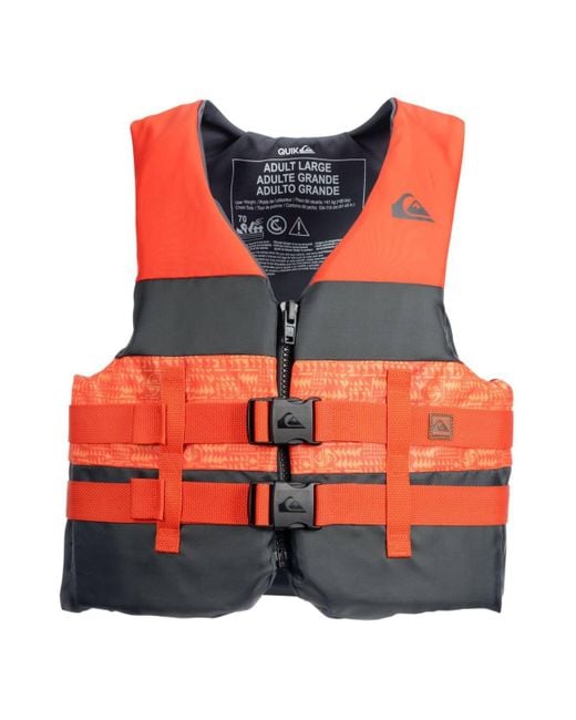 Quiksilver Orange Quiksilver Uscg Approved Life Vest