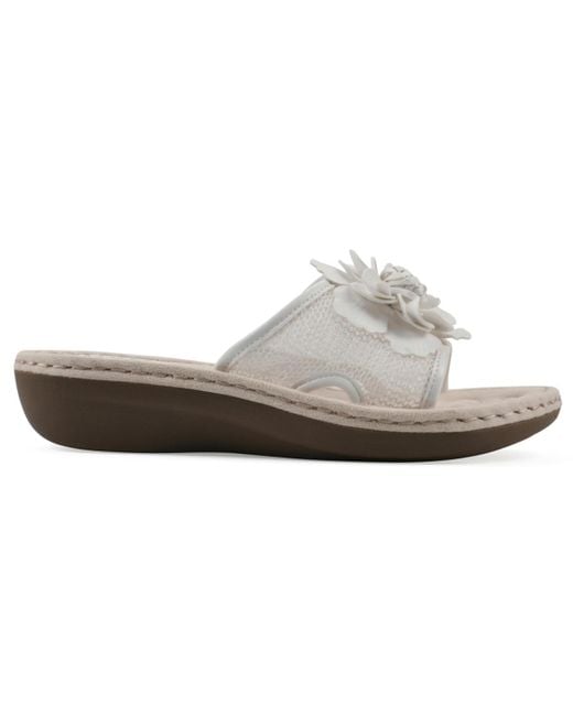 White Mountain White Chill Wedge Slip-on Sandals