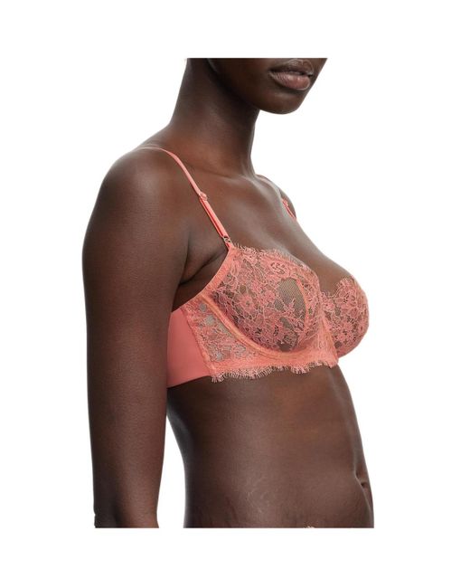 Skarlett Blue Brown Entice Unlined Underwire Lace Balconette Bra
