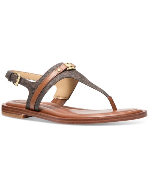 Michael Kors White Michael Mandy Thong Sandals
