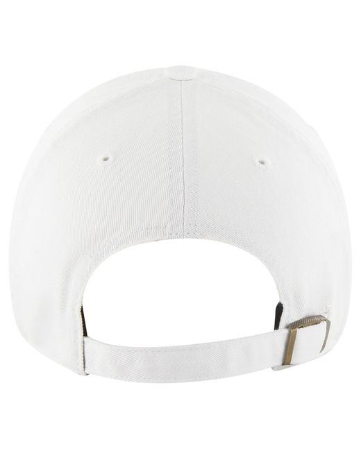 '47 White 47 Jacksonville Jaguars Ballpark Cheer Clean Up Adjustable Hat