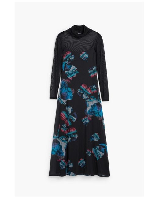 Desigual Blue Dress Designed By Mr. Christian Lacroix