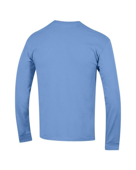 Champion Â Carolina Blue North Carolina Tar Heels Arch Over Logo Long Sleeve T-shirt for men