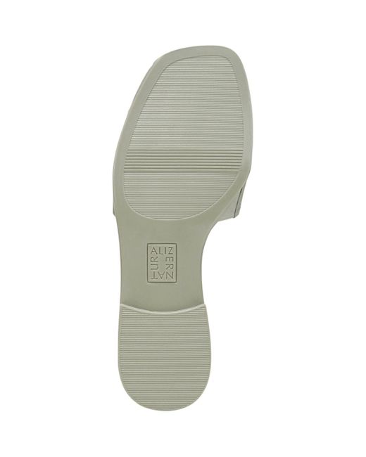 Naturalizer Gray Genevieve Open Square Toe Slide Sandals
