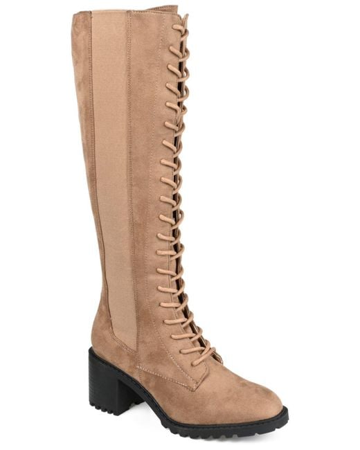 lace up wide calf boots