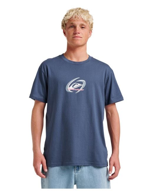 Quiksilver Blue Orbital Motion Short Sleeve T-shirt for men