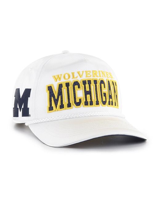 '47 White Michigan Wolverines Outspoken Hitch Adjustable Hat