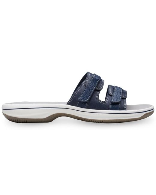 Clarks Blue Cloudsteppers Breeze Piper Double-strap Sandals
