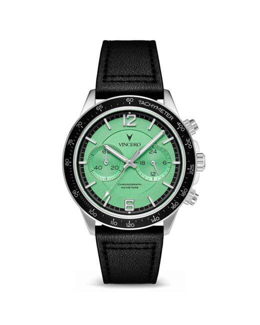 Vincero Green Apex Prism Limited Edition Mint Chronograph Watch 42mm for men