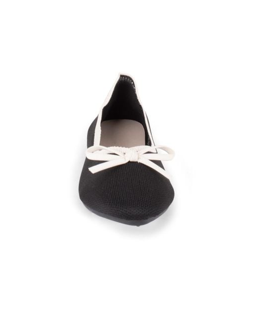 Tahari Black Tortuga Knit Slip-on Flats
