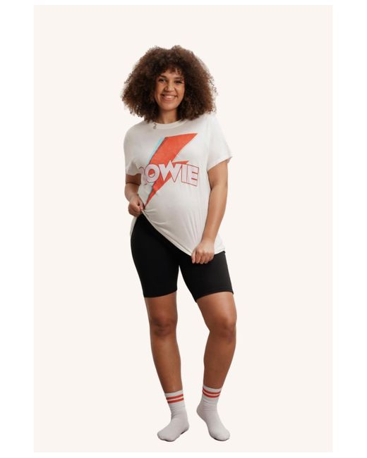 Nom Maternity White Maternity The Groove Tee