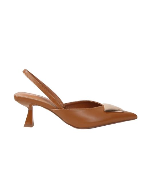 BERNESS Brown Cielo Slingback Pumps