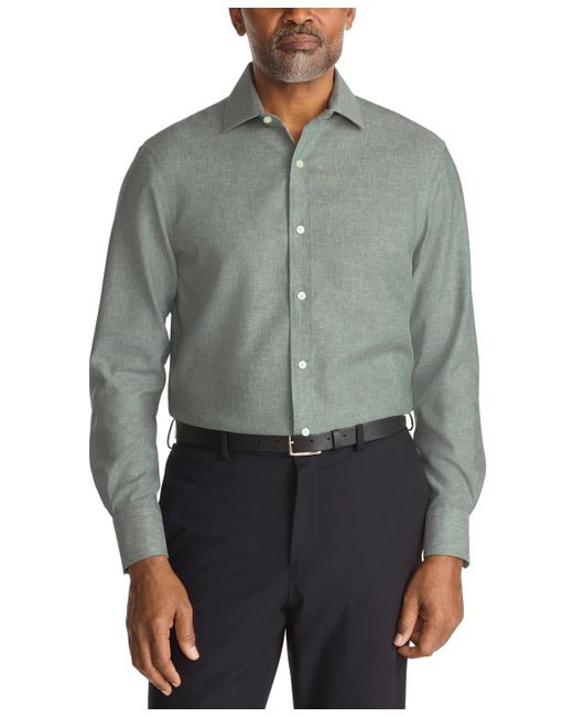 Tommy Hilfiger Gray Regular Fit Linen Dress Shirt for men