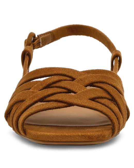Anne Klein Brown Fairfeild Square Toe Sandals