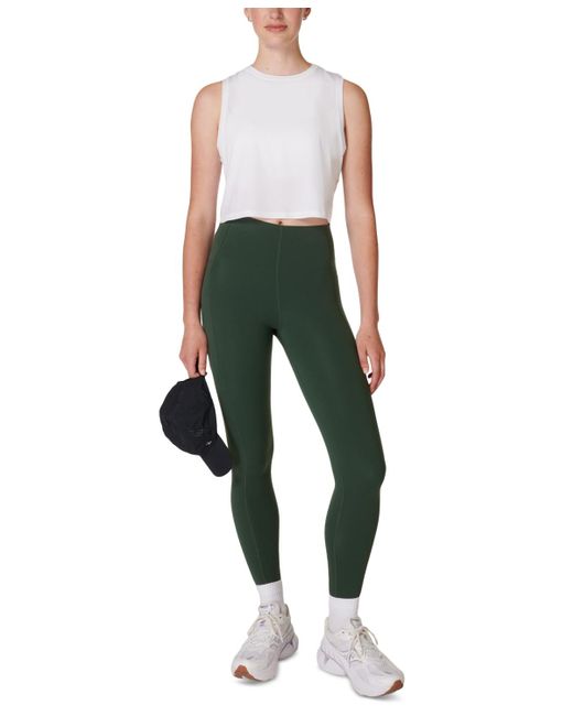 Sweaty Betty Green Breathe Easy Cropped Tank Top