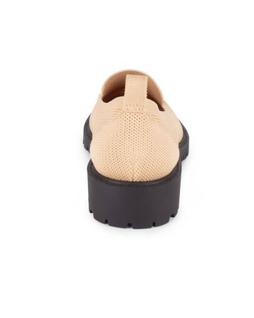 Tahari White Siena Knit Slip-on Loafers