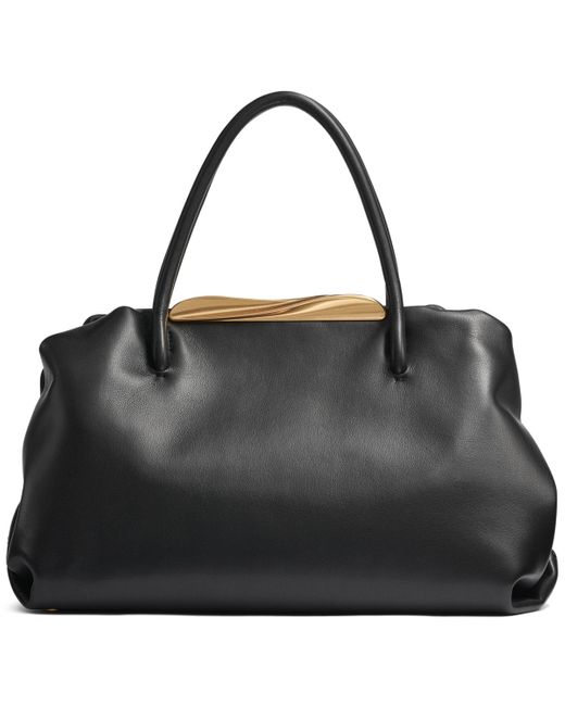 Donna Karan Black Poplin Satchel Bag