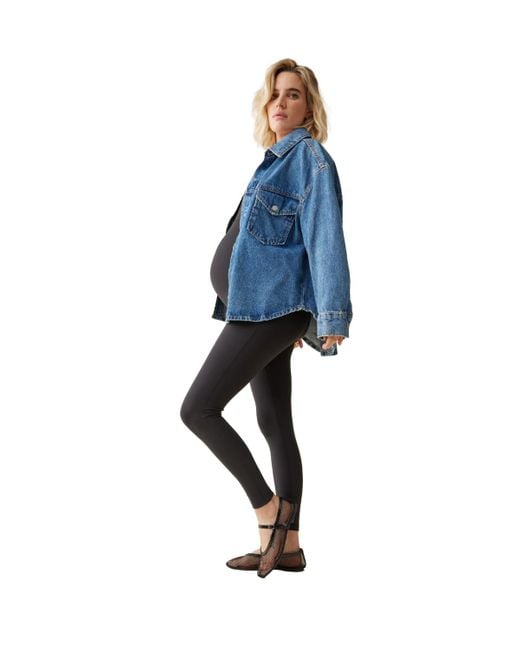 Ingrid & Isabel Black Ingrid + Isabel Maternity Ingrid + Isabel Long Active Unitard Jumpsuit