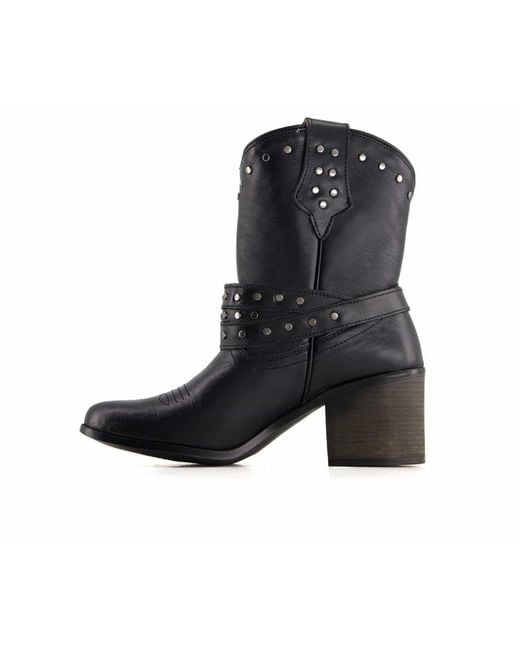 Forastero Black Western Leather Boots