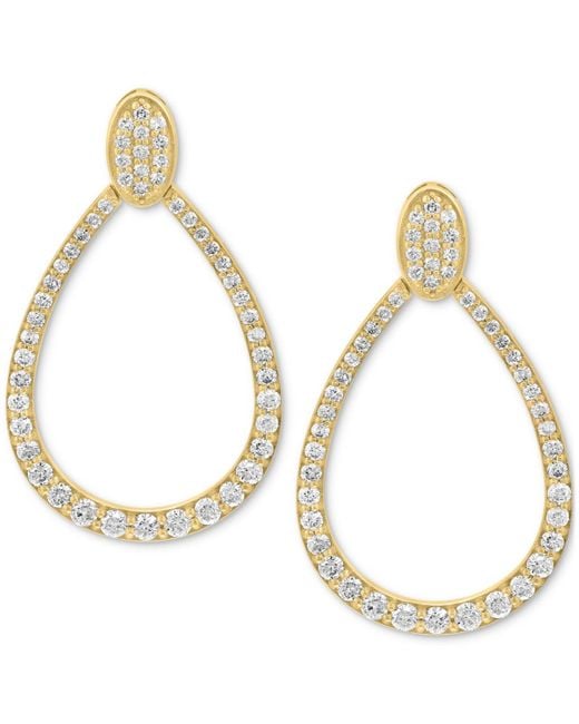 Effy Metallic Effy Diamond Open Teardrop Drop Earrings (1-1/20 Ct. T.w.