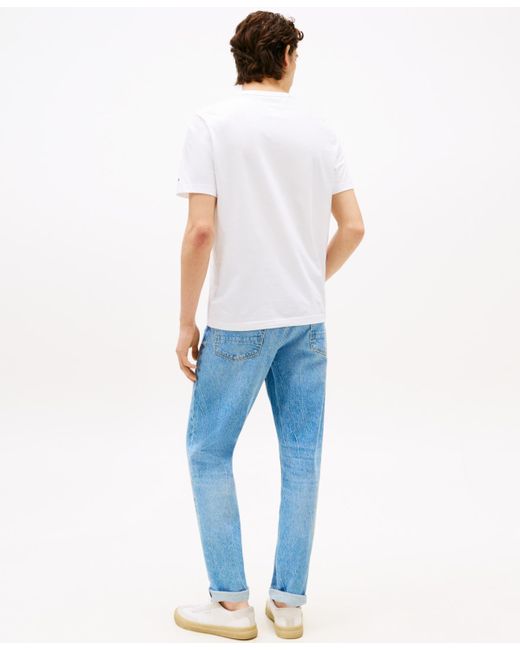 Tommy Hilfiger White Color To Color Graphic Tee for men