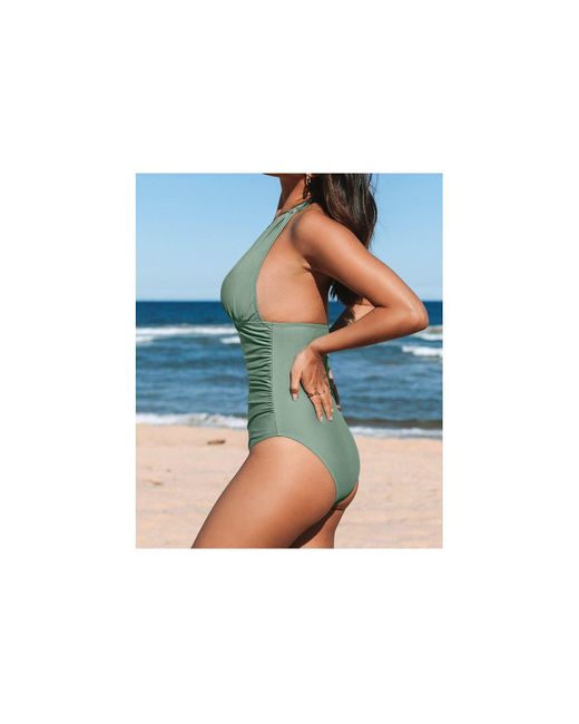 Topchances Women High Neck One Piece Swimsuit Tummy Control Halter Slimming  Bathing Suit Monokini Swimwear for Teen Girls Women - Walmart.com