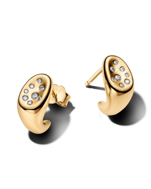 Pandora Metallic Stone-set Stud Earrings