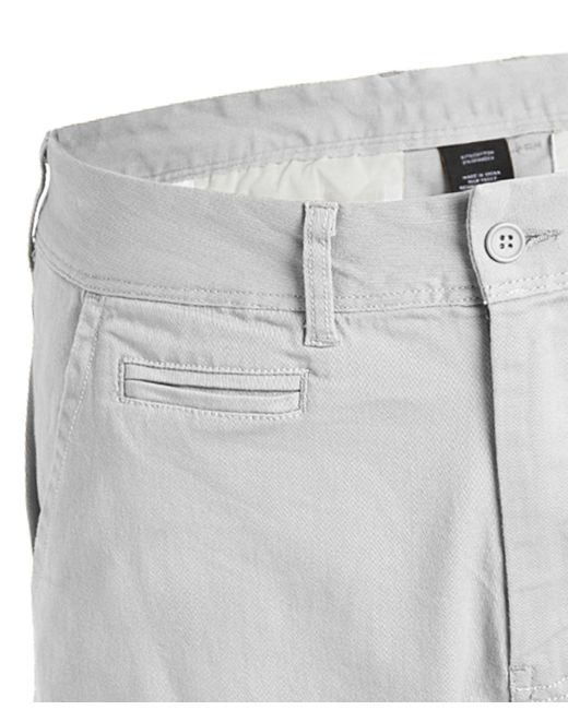 Galaxy By Harvic White 5 Pocket Flat Front Slim Fit Stretch Chino Shorts for men