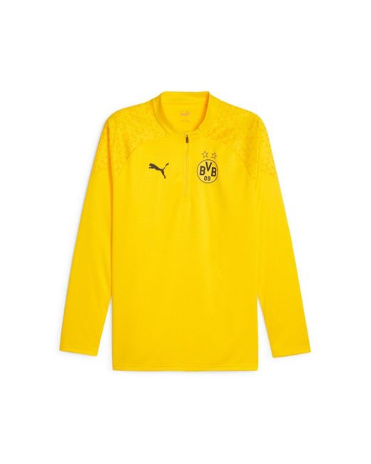 PUMA Yellow Â Borussia Dortmund 2023/24 Quarter-zip Training Sweatshirt for men