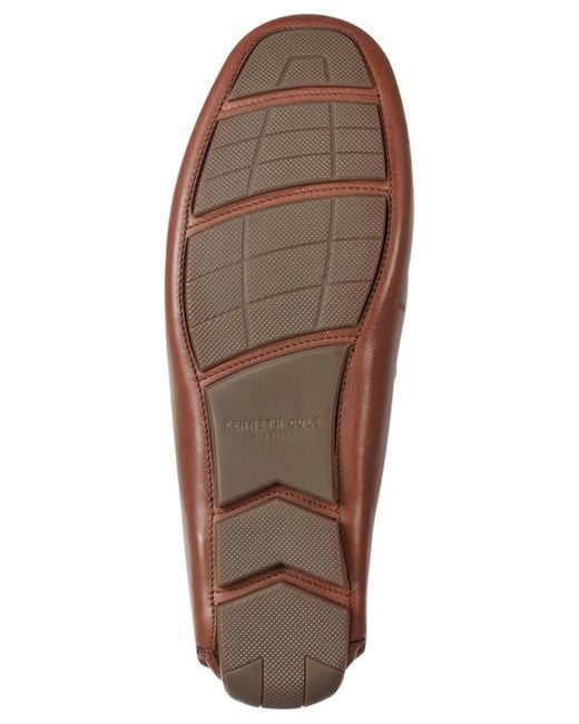 Kenneth Cole Brown Theme Bit Detail Driver Casual Loafer for men