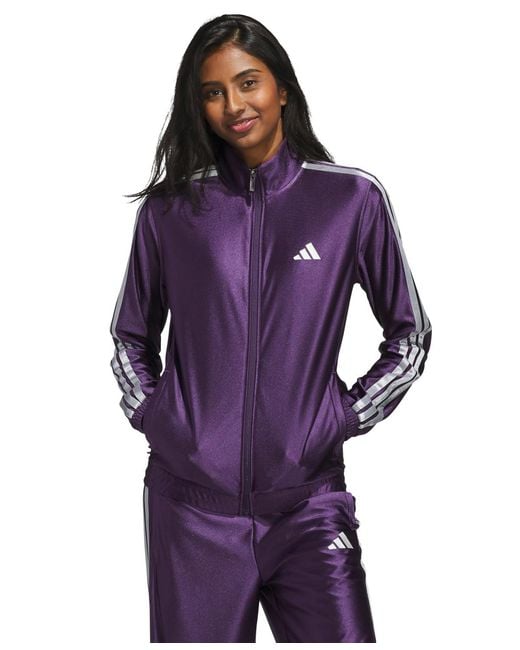 Adidas Purple Shine Regular Fit Sportswear Jacket