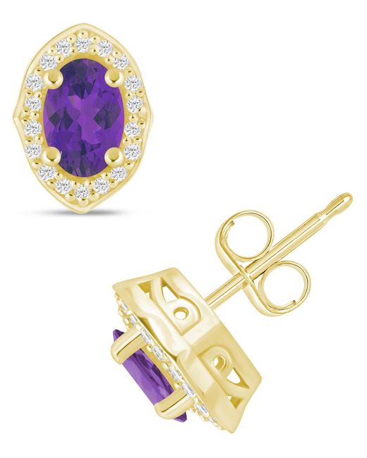 Macy's Metallic Gemstone And Diamond ((1/5 Ct. T.w.