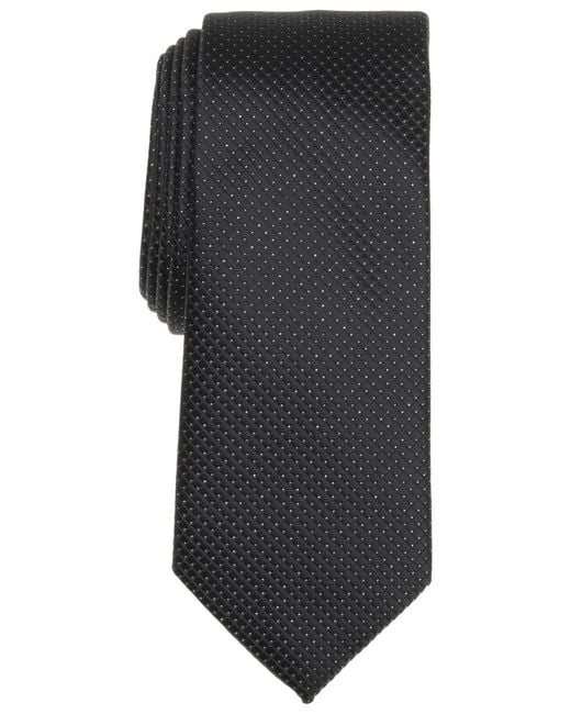 Alfani Black Luster Mini Slim Tie for men