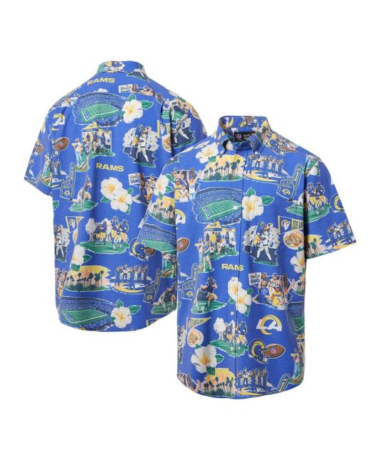 Reyn Spooner Blue Los Angeles Rams Scenic Button-down Shirt for men