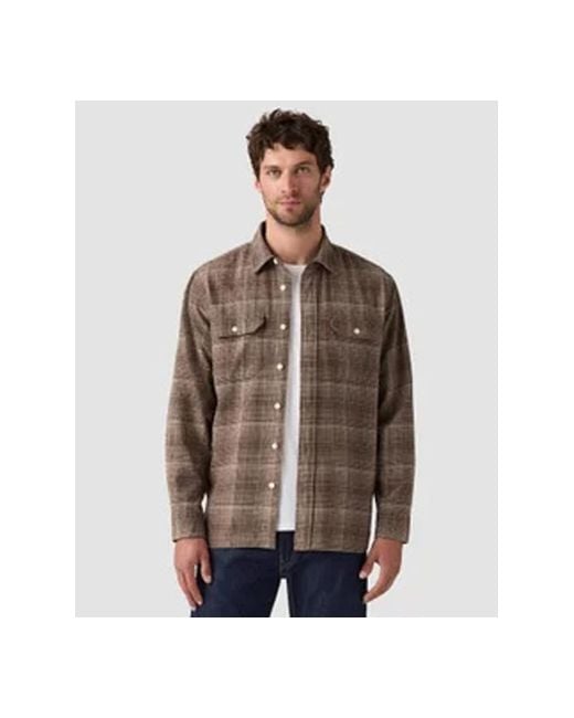 Levi's Brown Relaxed Fit Long Sleeve Button Front Worker Shirt for men