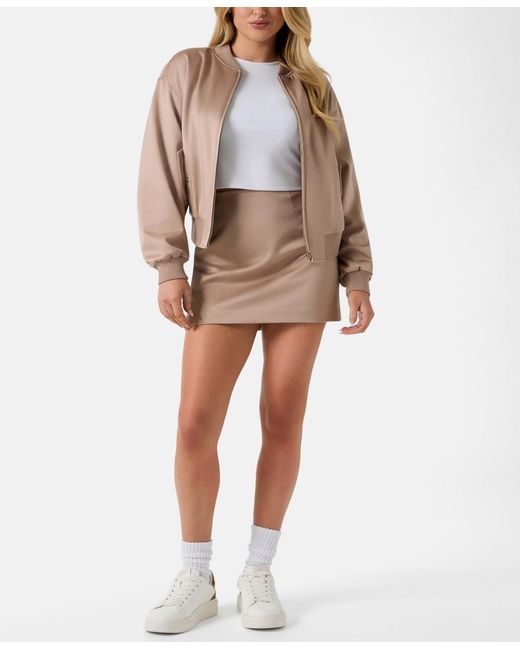 Guess Blue Cathleen Bomber Full-zip Collared Jacket