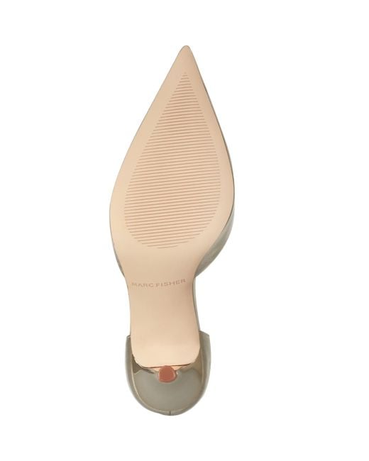 Marc Fisher Metallic Rvker Two-piece Stiletto Pumps