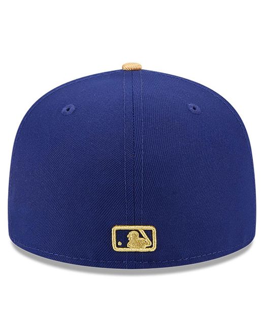 KTZ Blue Los Angeles Dodgers 2025 Gold Collection 9fifty Snapback Hat for men
