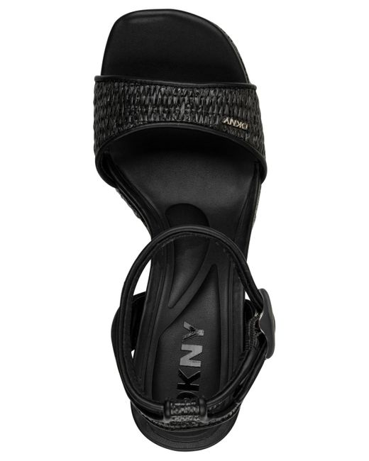 DKNY Black Scotia Platform Sandals