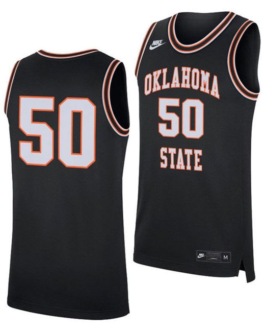Nike Black Oklahoma State Cowboys Replica Basketball Retro Jersey for men